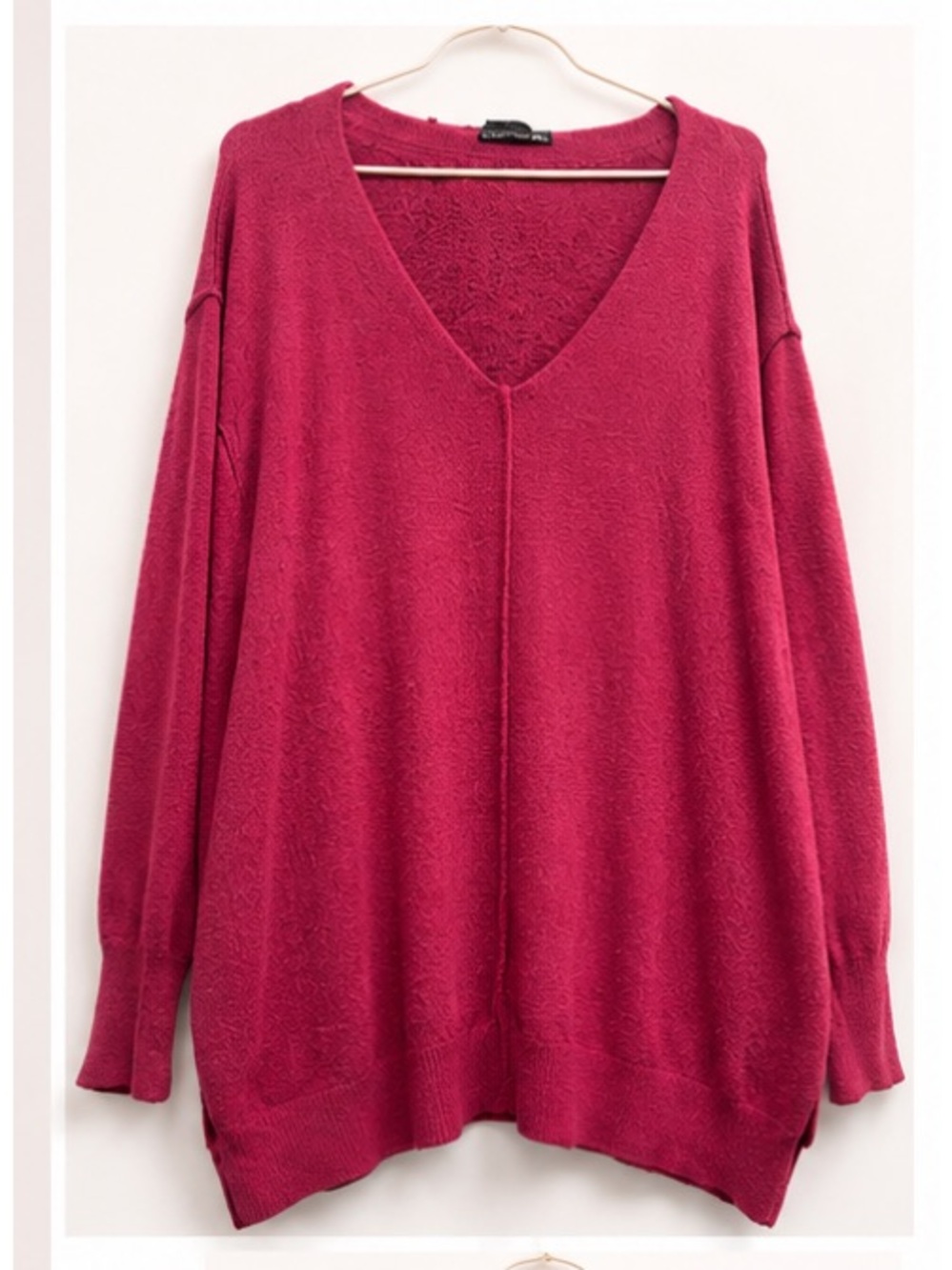 Beautiful Cranberry Pull-Over Sweater - Picture 2 of 11
